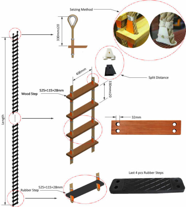 Embarkation Ladder Pros Marine for Ship Equipment